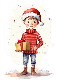 Boy celebrating Christmas christmas footwear cartoon. AI generated Image by rawpixel.