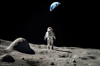 Astronaut moon astronomy outdoors. AI generated Image by rawpixel.