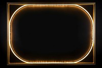 Golden neon frame black black background illuminated. AI generated Image by rawpixel.