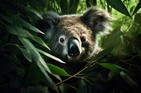 Koala koala wildlife mammal. AI generated Image by rawpixel.