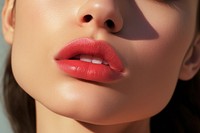 Lipstick cosmetics skin red. AI generated Image by rawpixel.