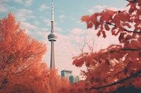 Tower architecture building autumn. AI generated Image by rawpixel.