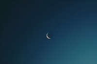 Moon night astronomy crescent. 