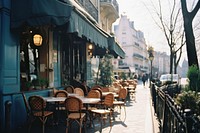 Paris restaurant furniture street. AI generated Image by rawpixel.