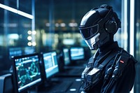 Robot computer security uniform. AI generated Image by rawpixel.
