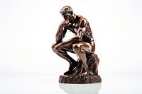 The thinker sculpture figurine statue adult. AI generated Image by rawpixel.