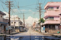 80s japan city architecture building suburb