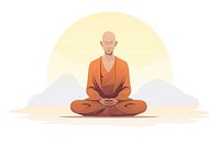 Monk adult yoga spirituality. AI generated Image by rawpixel.
