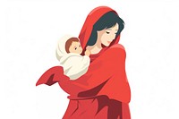 Mother adult child white background. AI generated Image by rawpixel.