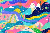 Vibrant aurora pattern abstract painting art. AI generated Image by rawpixel.