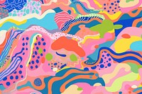 Vibrant popcon pattern abstract painting graphics. AI generated Image by rawpixel.