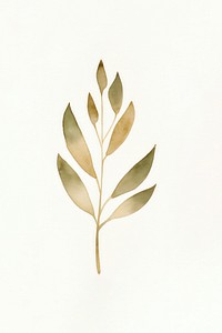 Minimal leafs plant drawing nature. AI generated Image by rawpixel.