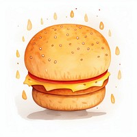 Minimal cute burger food hamburger breakfast. AI generated Image by rawpixel.
