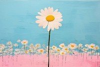 Flower daisy field art painting blossom
