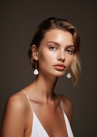 Model earring portrait jewelry