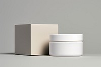 Jar mockup and box simplicity container porcelain. AI generated Image by rawpixel.