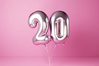 2024 balloon number text. AI generated Image by rawpixel.