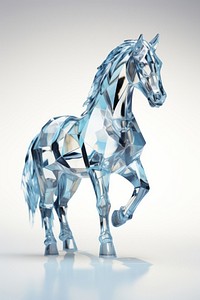 Horse shape gemstone stallion crystal mammal. AI generated Image by rawpixel.