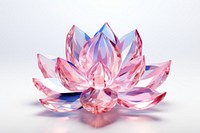 Lotus flower shape gemstone crystal plant white background. AI generated Image by rawpixel.