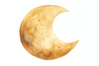 A half golden moon astronomy night white background. AI generated Image by rawpixel.