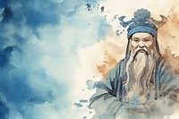 Chinese god painting portrait drawing. AI generated Image by rawpixel.