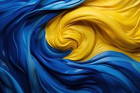 Blue and yellow swirl silk backgrounds abstract. AI generated Image by rawpixel.