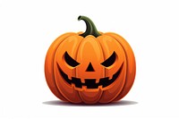 A halloween pumpkin vegetable food white background. AI generated Image by rawpixel.