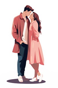 A young couple hugging each other standing kissing adult. AI generated Image by rawpixel.