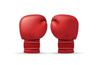 A Pair of red leather boxing gloves white background kickboxing protection. AI generated Image by rawpixel.
