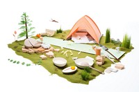 Camping outdoors nature tent. 