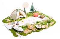 Camping outdoors tent white background. AI generated Image by rawpixel.