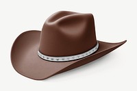 Brown cowboy hat mockup psd