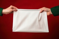 Blank white fabric bag holding hand red. AI generated Image by rawpixel.
