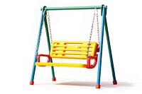 A Kids swings playground white background furniture. AI generated Image by rawpixel.