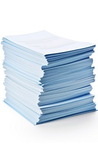 A Stack paper documents white background paperwork folded. AI generated Image by rawpixel.