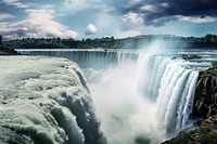 Niagara fall waterfall landscape outdoors. AI generated Image by rawpixel.