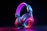 Gaming headphones headset light. AI generated Image by rawpixel.