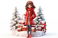 Christmas figurine white cute. AI generated Image by rawpixel.