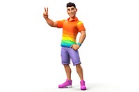 Lgbtq shorts white background creativity. AI generated Image by rawpixel.