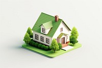 House isometric small architecture. AI generated Image by rawpixel.