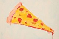 A piece of pizza food freshness painting. AI generated Image by rawpixel.