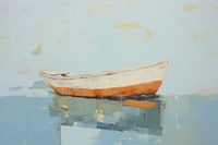 Boat in sea watercraft painting vehicle. AI generated Image by rawpixel.
