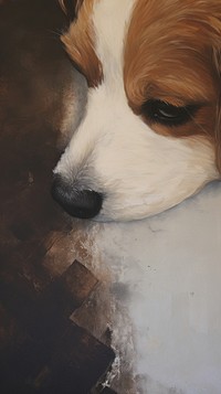 Puppy painting animal mammal. AI generated Image by rawpixel.