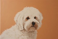 Acrylic paint of puppy mammal animal pet. AI generated Image by rawpixel.