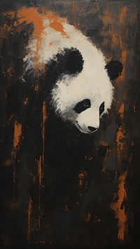 Panda wildlife painting animal. AI generated Image by rawpixel.