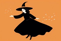 Witch cartoon black adult. 