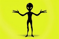 Alien silhouette cartoon representation. AI generated Image by rawpixel.