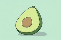 Avocado cartoon plant food. 