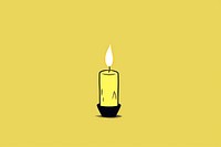 Candle cartoon illuminated darkness. AI generated Image by rawpixel.