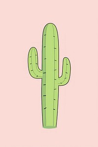 Cactus cartoon plant line. AI generated Image by rawpixel.